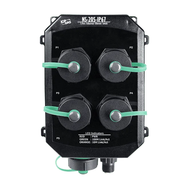 NS-205-IP67 Industrial 5-Port Unmanaged IP67 Ethernet Switch