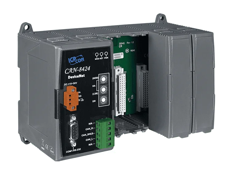 CAN-8424-G DeviceNet Remote I/O Unit, 4 I/O Slots