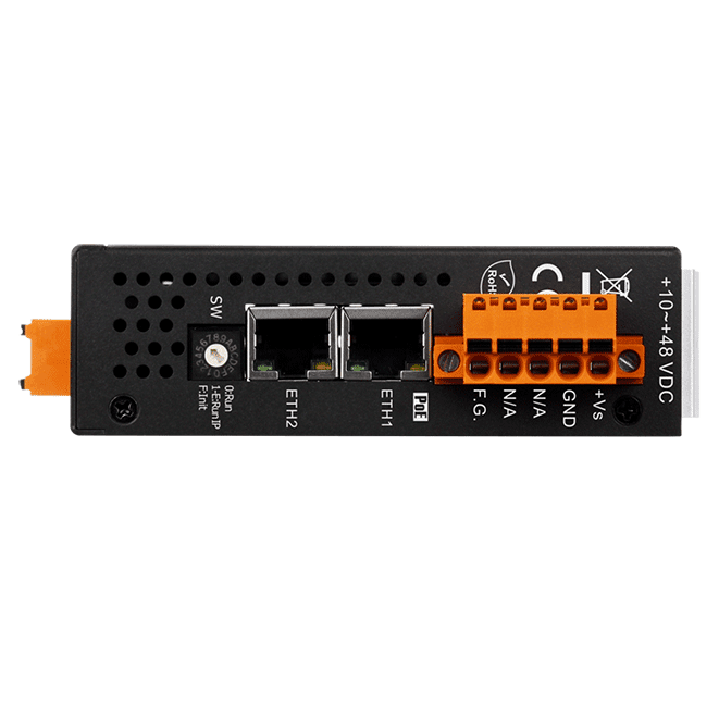 PET-2228CI PoE I/O Module, 8-ch Analog Output with 2-port Ethernet Switch