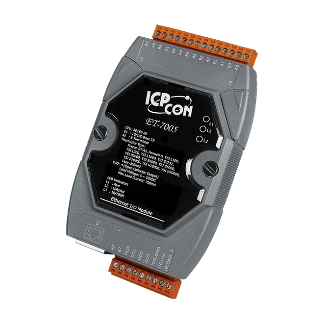 ET-7005 Ethernet I/O Module, 8-ch Thermistor Input, 4-ch DO