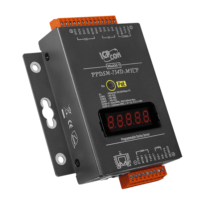 PPDSM-734D-MTCP PoE Serial-to-Ethernet Device Server with Modbus TCP Gateway