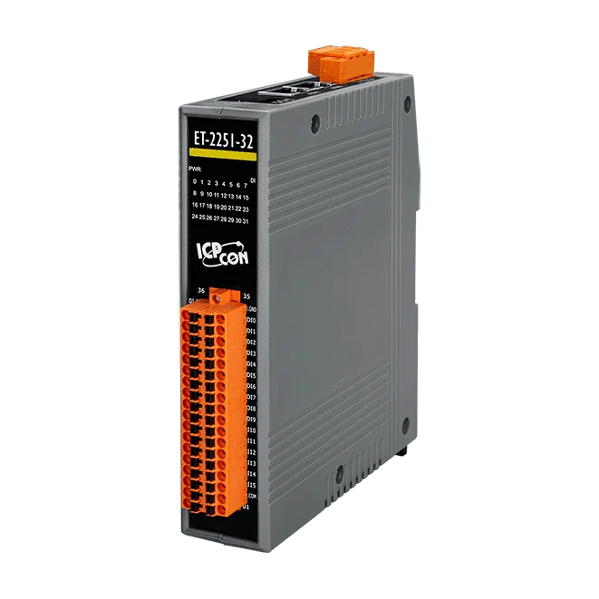 ET-2251-32 Ethernet I/O Module, 32-ch DI with 2-port Ethernet Switch