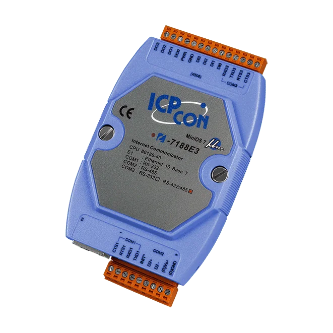 I-7188E3 Programmable Ethernet to 3x Serial Converter, RS-232/422/485