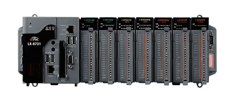 LX-8731 Linux PAC, 7-slot x86 Dual-core Controller with I/O Expansion