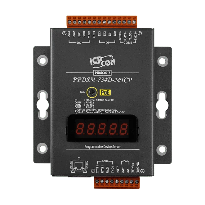 PPDSM-734D-MTCP PoE Serial-to-Ethernet Device Server with Modbus TCP Gateway