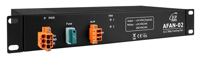 AFAN-02 1U 2-Way Cooling Fan Module with Relay Alarm