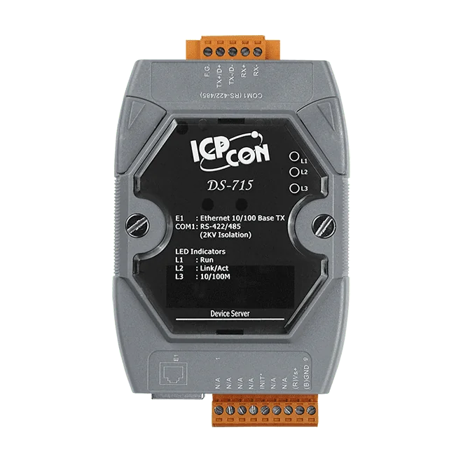 DS-715 Serial-to-Ethernet Device Server, 1-port Isolated RS-422/485