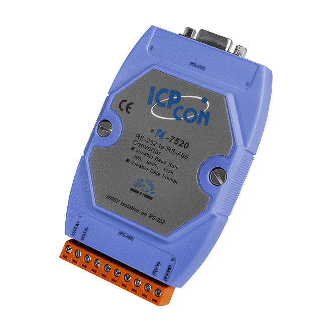I-7520 Blue Cover Isolated RS-232 to RS-485 Converter, 300-115200 bps