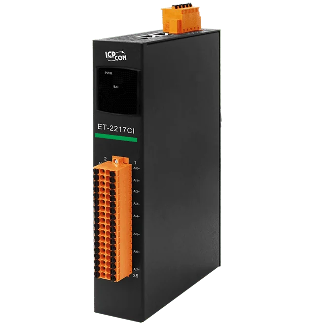 ET-2217CI Ethernet I/O Module, 8-ch Analog Input with 2-port Switch