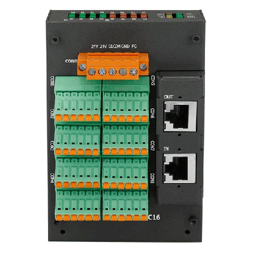 EC2-P16C16 EtherCAT Slave I/O Module, 16 DI and 16 DO Channels