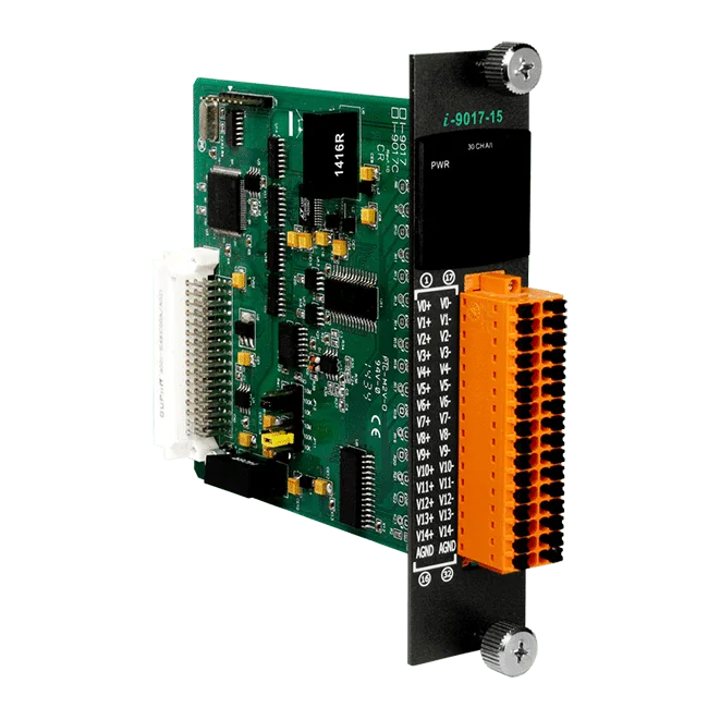 I-9017-15 90 KS/s, 30/15-ch Voltage/Current Analog Input Module