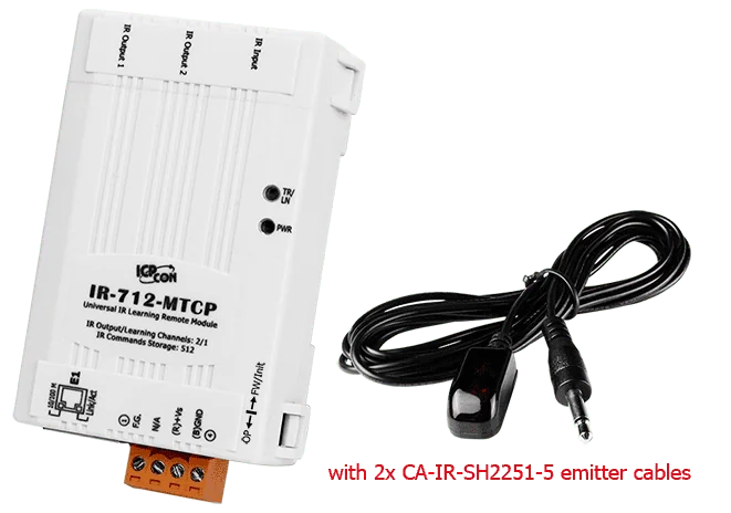 IR-712-MTCP-5 Universal IR Learning Module, Ethernet, 2 IR Outputs