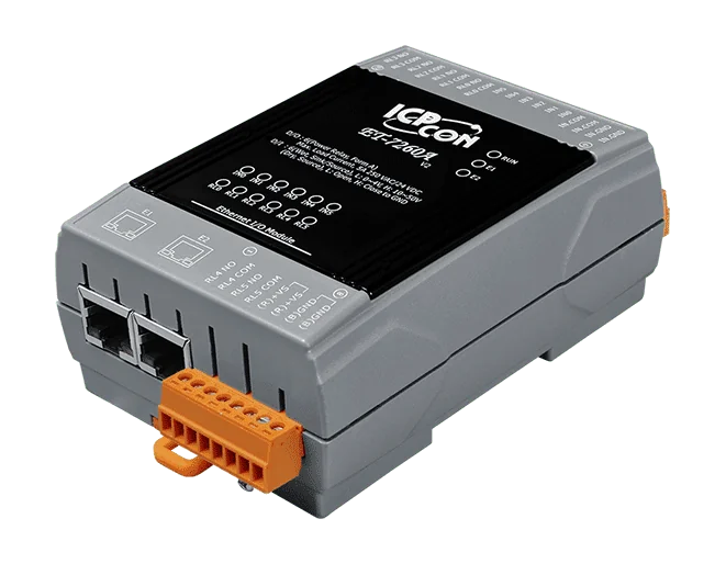 ET-7260A Ethernet I/O Module, 2-port Switch, 6-ch DI, 6-ch Power Relay