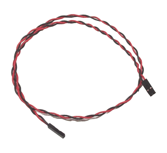 CA-0205 2-pin Black & Red Cable, 50cm