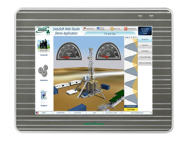 IWS-4201-CE7-1500 10.4" InduSoft ViewPAC HMI, WinCE 7.0, 1500-Tag Runtime