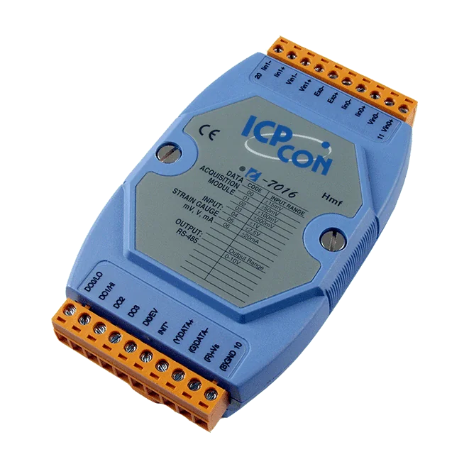 I-7016 2-ch 4-wire Strain Gauge Input Module with RS-485 DCON
