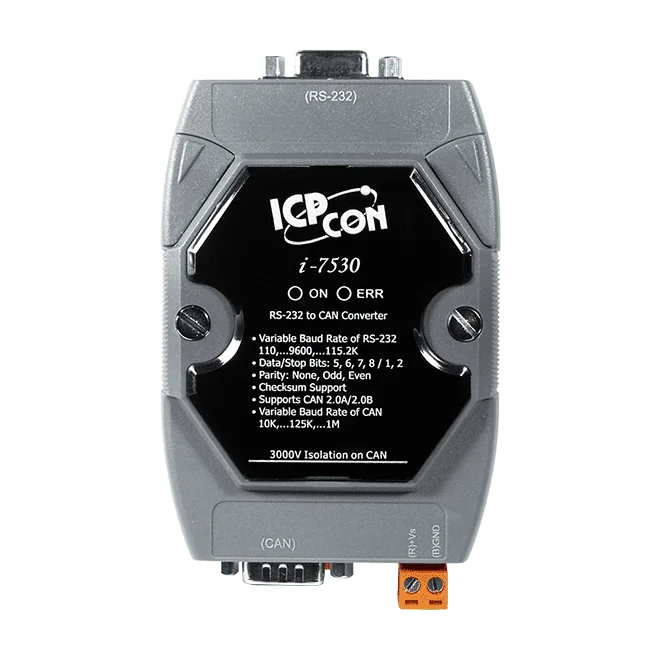 I-7530-G RS-232 to CAN Converter, 3000 VDC Isolated CAN Port