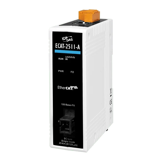 ECAT-2511-A EtherCAT Single-Strand Fibre Media Converter, 1310/1550 nm SC