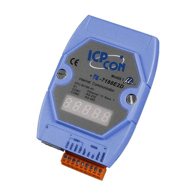 I-7188E2D Ethernet to 2x Serial Converter, RS-232/RS-485 Device Server
