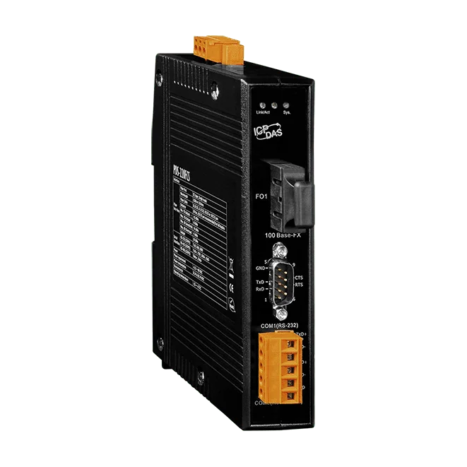 PDS-220FCS Serial-to-Fiber Device Server, Modbus Gateway, 1x SC Single-mode