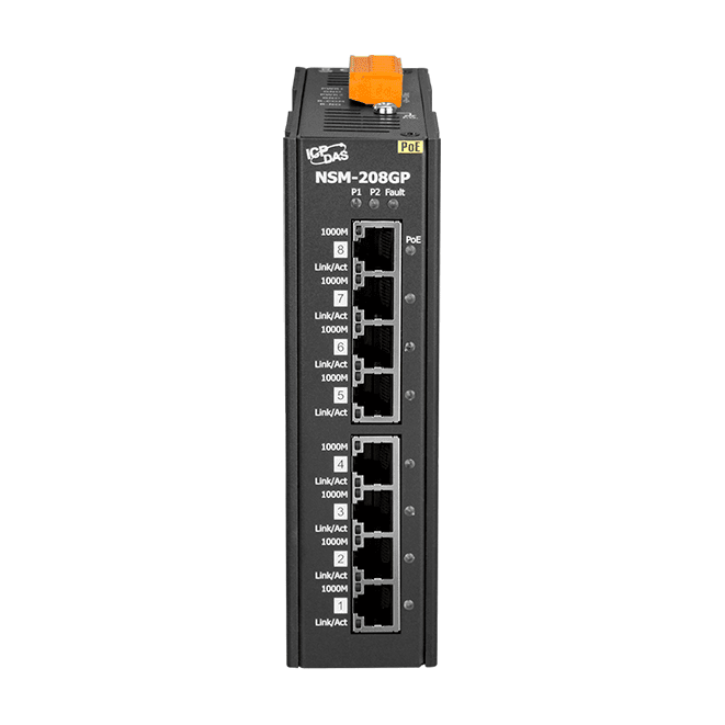 NSM-208GP Unmanaged 8-Port GbE PoE Switch, 30 W per Port