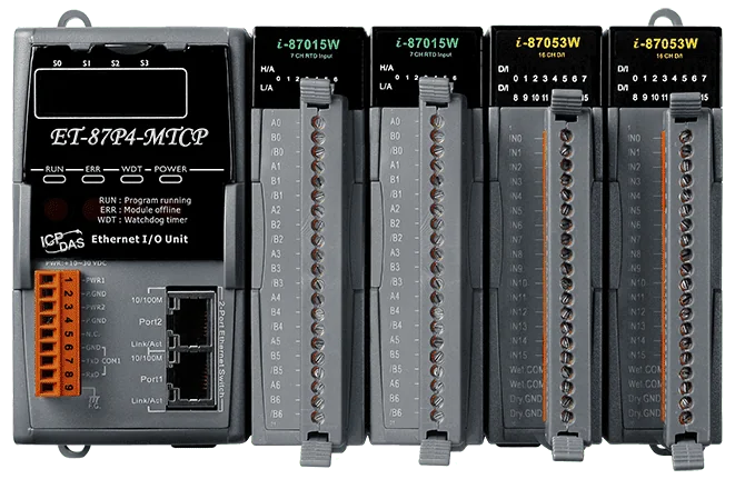 ET-87P4-MTCP Intelligent Ethernet I/O Expansion Unit, 4-Slot Modbus TCP
