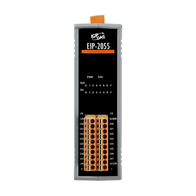 EIP-2055 EtherNet/IP Module, 8-ch Isolated DI and 8-ch DO
