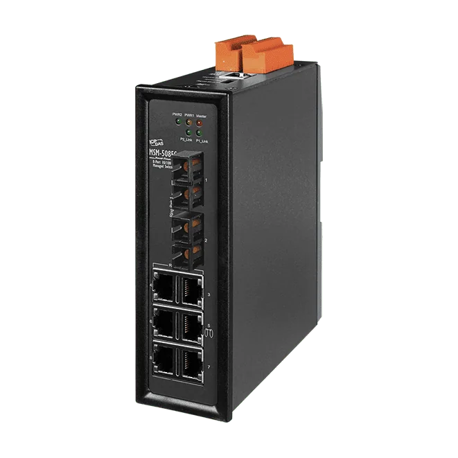 MSM-508FC-T 8-port Layer 2 Managed Ethernet Switch, 2-Fiber SC Multi-mode
