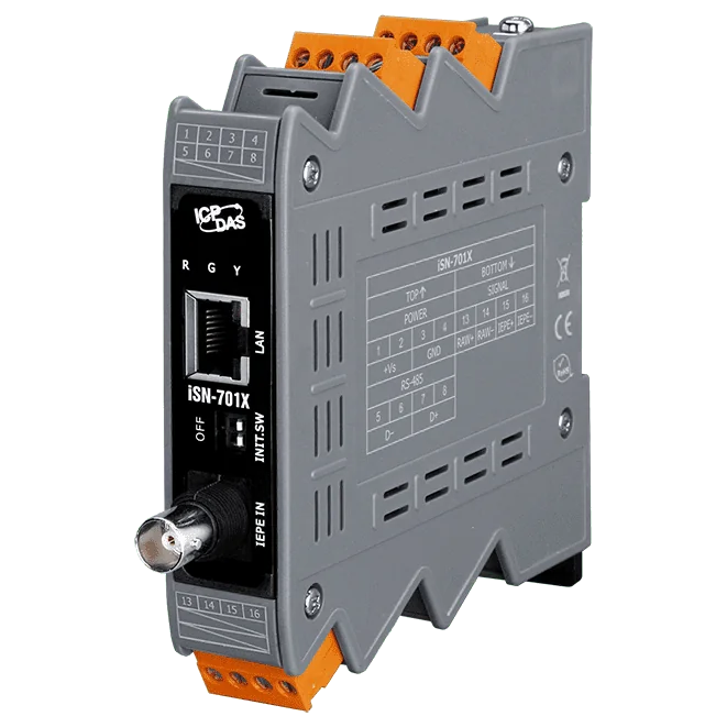 iSN-701X IEPE Vibration to Modbus TCP/RTU Converter, 1-Channel