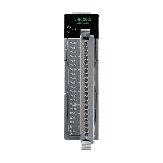I-8026W-G Multifunction I/O Module, 6-ch AI, 2-ch AO, 2-ch DI and 2-ch DO