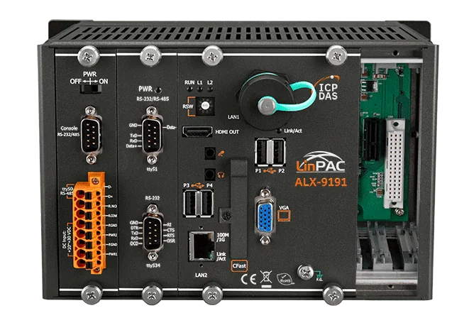 ALX-9191 1-Slot Linux PAC with E3950 CPU, 8 GB RAM, Dual Ethernet