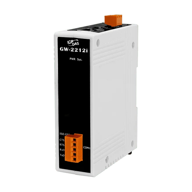 GW-2212i Modbus TCP to RTU/ASCII Gateway, 2-Port Switch, Isolated RS-232