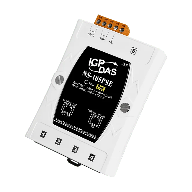 NS-105PSE Unmanaged 5-Port PoE (PSE) Ethernet Switch, 10/100 Mbps