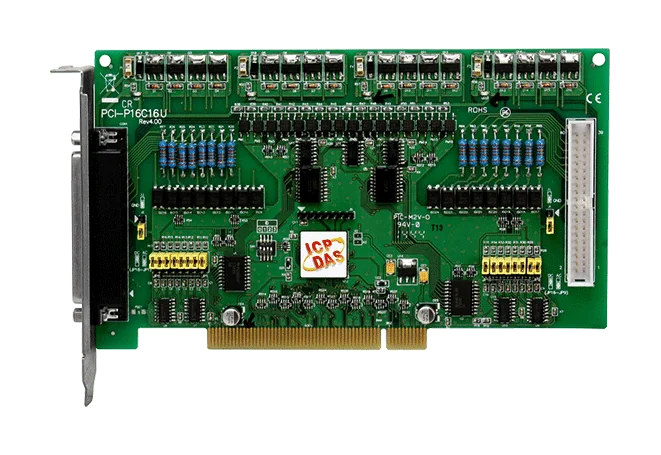 PCI-P16C16U Universal PCI Card, 16-ch Isolated DI and 16-ch Sink DO