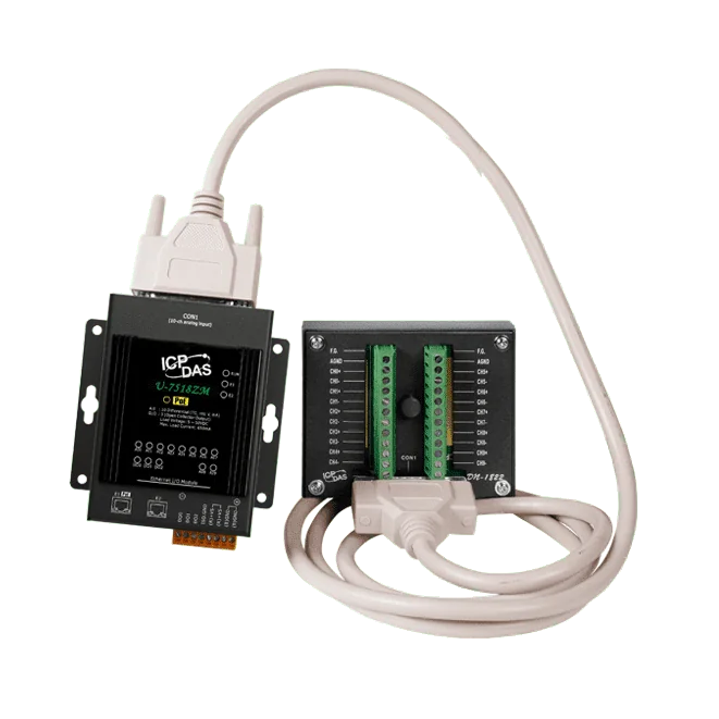 U-7518ZM/S2 OPC UA I/O Module with 10-channels Thermocouple Inputs, 3-channels DO and 2-port Ethernet Switch