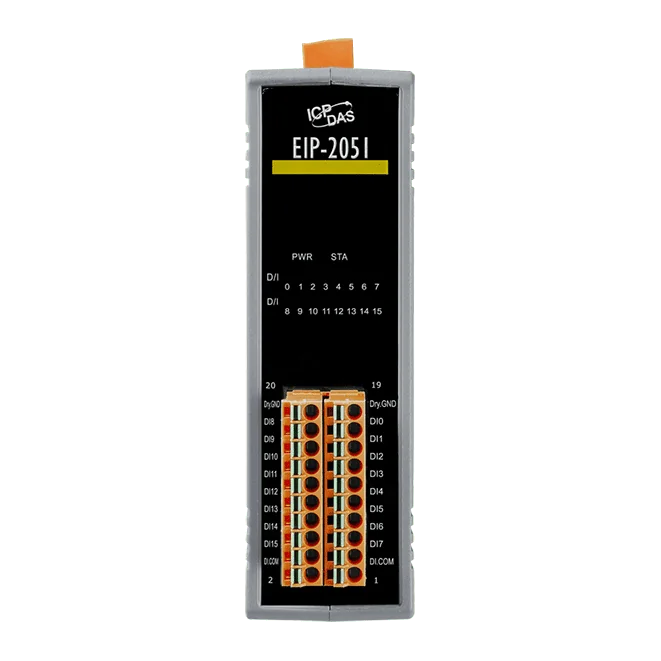 EIP-2051 EtherNet/IP Remote I/O Module, 16-ch Isolated Digital Input