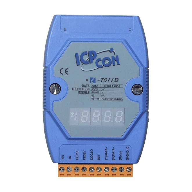 I-7011D 1-ch Thermocouple Input Module with LED Display, DCON Protocol