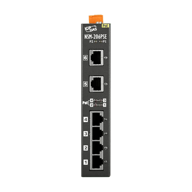 NSM-206PSE PoE PSE Ethernet Switch, 6-port Unmanaged 10/100 Mbps