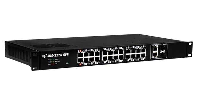 iNS-3224-SFP 24-Port PoE(PSE) IoT Switch, 2 SFP Combo Ports