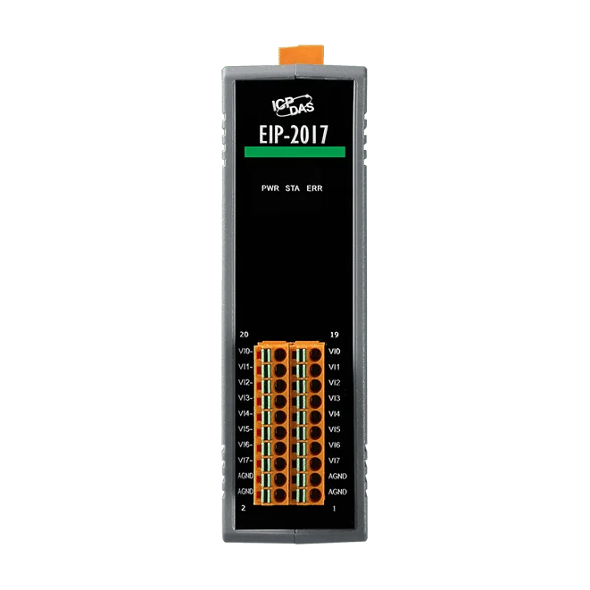 EIP-2017 EtherNet/IP Remote I/O Module, 8-ch Diff / 16-ch SE Analog Input