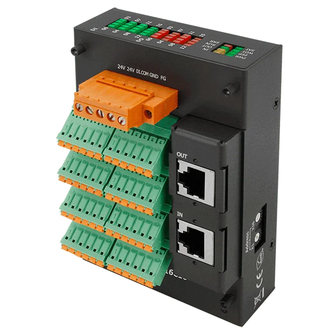 EC2-P16C16 EtherCAT Slave I/O Module, 16 DI and 16 DO Channels