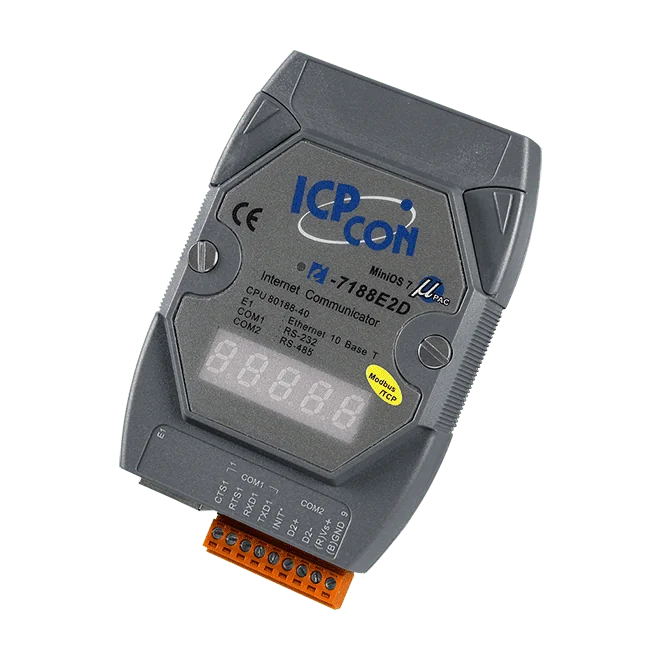 I-7188E2D-MTCP-G Palm-sized Modbus TCP to RTU Gateway, RS-232/RS-485