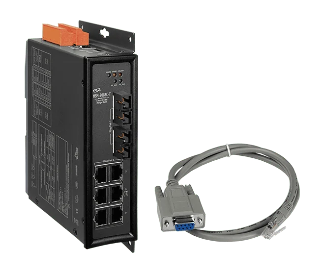 MSM-508FC-T 8-port Layer 2 Managed Ethernet Switch, 2-Fiber SC Multi-mode