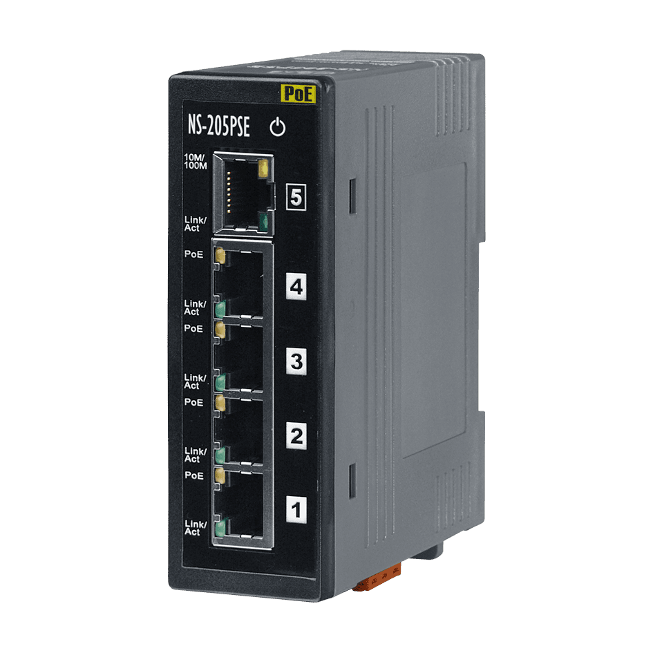 NS-205PSE Unmanaged 5-port PoE (PSE) Ethernet Switch, 10/100 Mbps