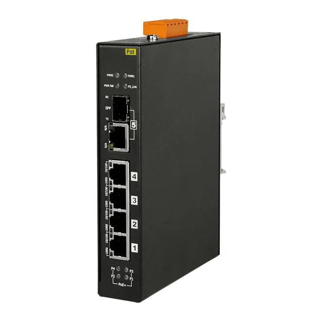 NSM-205GP PoE+ Gigabit Unmanaged Ethernet Switch, 4-Port PSE with SFP Combo