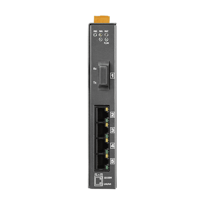 NSM-205AFCS-T Unmanaged Ethernet Switch, 4 RJ-45 + 1 SC Single-mode Fiber