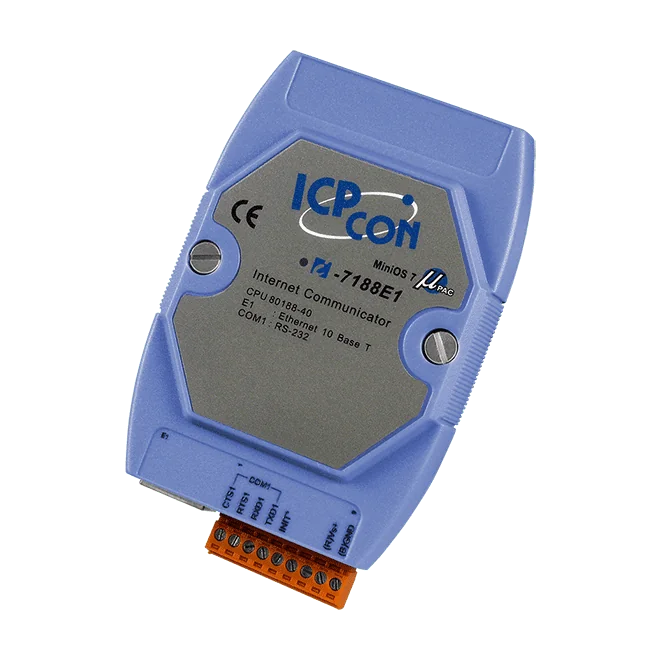 I-7188E1 Programmable Ethernet to 1x RS-232 Converter, Device Server