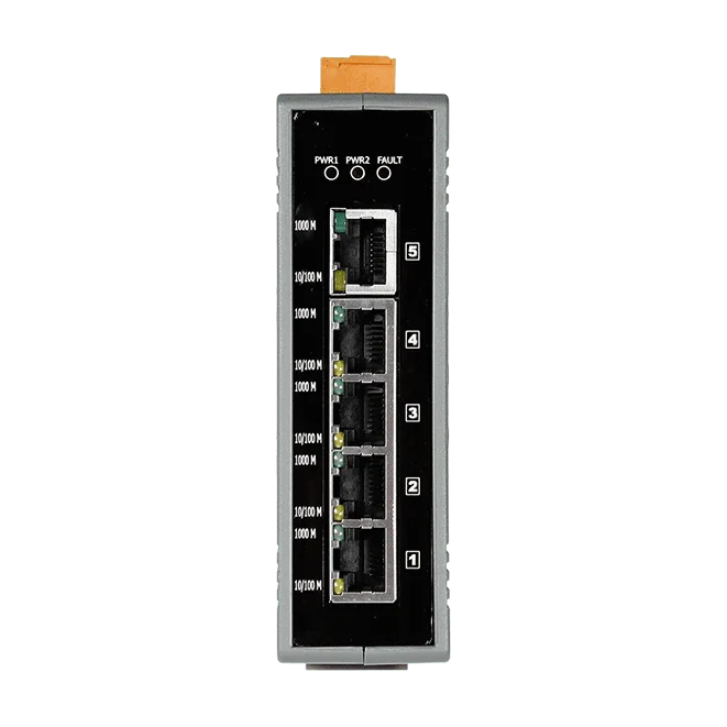 NS-205AG 5-Port Unmanaged Industrial Gigabit Ethernet Switch, +12 to +48 VDC