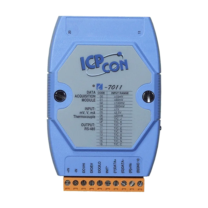 I-7011 1-ch Thermocouple Input Module, DCON Protocol, Blue Cover