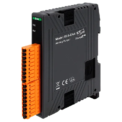 EC4-DA4 EtherCAT SubDevice Slim Module, 4-ch Isolated 12-bit Analog Output